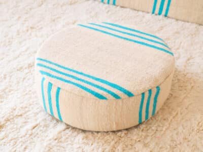 180cm // 6 ft Floor Couch Light Blue - Image 8