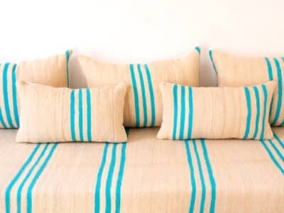 180cm // 6 ft Floor Couch Light Blue - Image 9