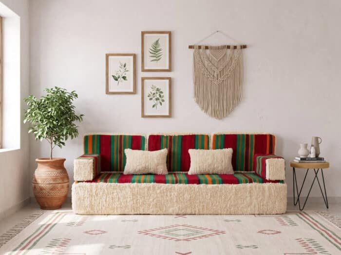 Handmade Floor Sofa Moroccan Loveseat Covers