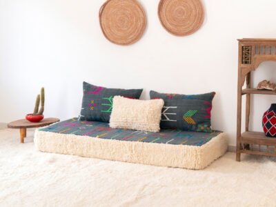 150cm // 5 ft Gray Floor Couch - Image 2