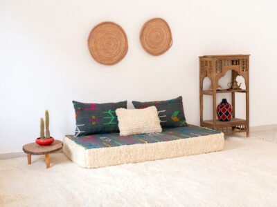 150cm // 5 ft Gray Floor Couch - Image 3