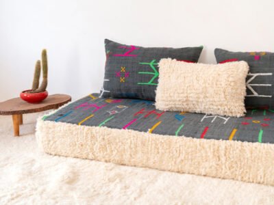 150cm // 5 ft Gray Floor Couch - Image 5