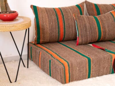 180 cm // 6 ft Brown Floor Couch - Image 8