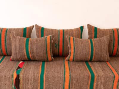 180 cm // 6 ft Brown Floor Couch - Image 10