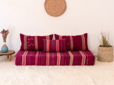 150cm // 5 ft Purple Floor Couch - Image 2