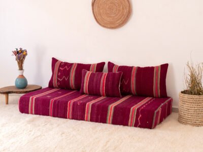 150cm // 5 ft Purple Floor Couch - Image 3