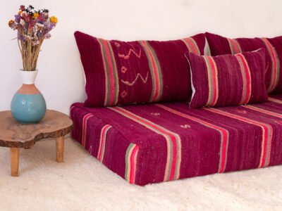 150cm // 5 ft Purple Floor Couch - Image 6
