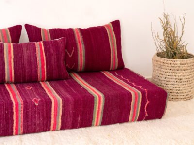 150cm // 5 ft Purple Floor Couch - Image 5