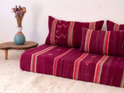 150cm // 5 ft Purple Floor Couch - Image 7