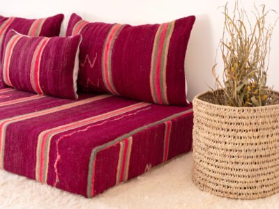 150cm // 5 ft Purple Floor Couch - Image 8