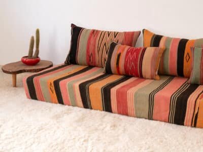 210 cm // 7 ft Berber Floor Couch - Image 6