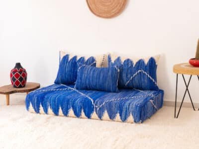 120cm // 4 ft Small Floor Sofa Blue - Image 3