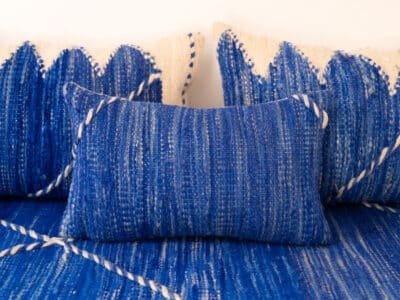 120cm // 4 ft Small Floor Sofa Blue - Image 11