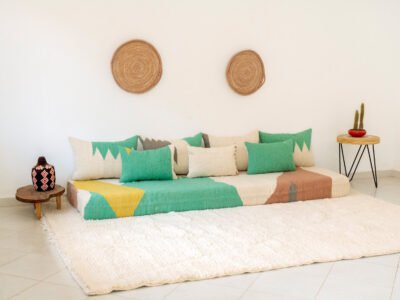 240 cm // 8 ft Modern Floor Sofa Wool - Image 4