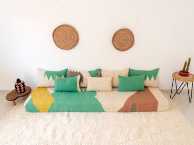 240 cm // 8 ft Modern Floor Sofa Wool - Image 3