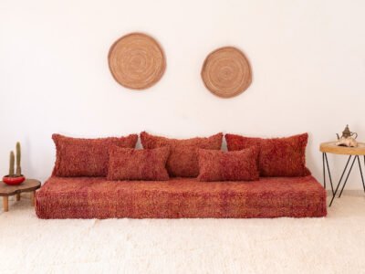 210 cm // 7 ft Red Floor Couch - Image 2