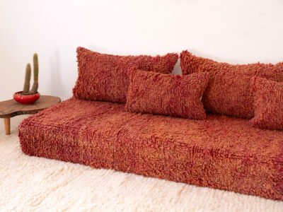 210 cm // 7 ft Red Floor Couch - Image 7