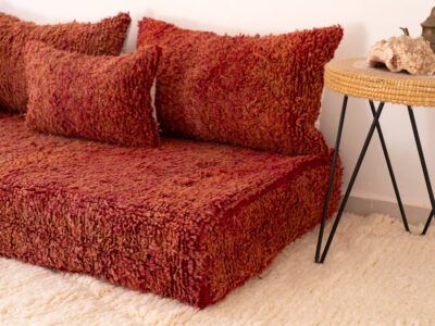 210 cm // 7 ft Red Floor Couch - Image 6