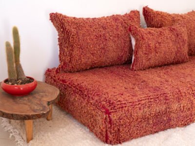210 cm // 7 ft Red Floor Couch - Image 8
