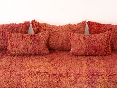 210 cm // 7 ft Red Floor Couch - Image 10