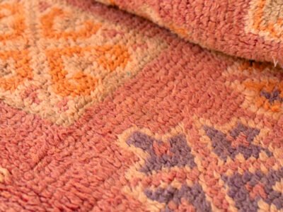 180 cm // 6 ft Orange Vintage Arab Floor Couch - Image 12