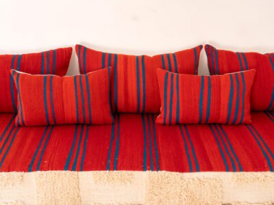 210 cm // 7 ft Arabic Floor Couch Red - Image 11