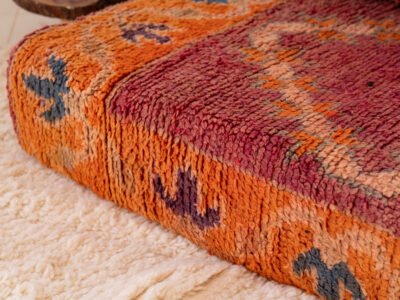 210 cm // 7 ft Orange Floor Couch - Image 11