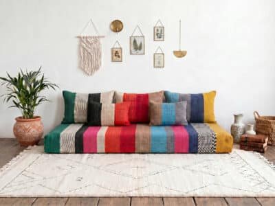 Multicolor handmade Moroccan floor sofa