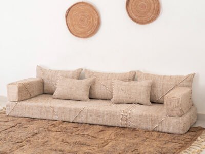 Multicolor handmade Moroccan floor sofa - Image 17