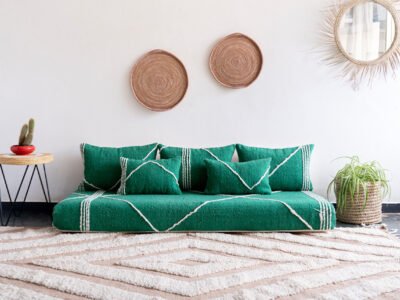 Multicolor handmade Moroccan floor sofa - Image 10