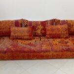 Customized order for Mrs. Schyler 210cm // 7 ft Vintage Red Moroccan Wool Sofa