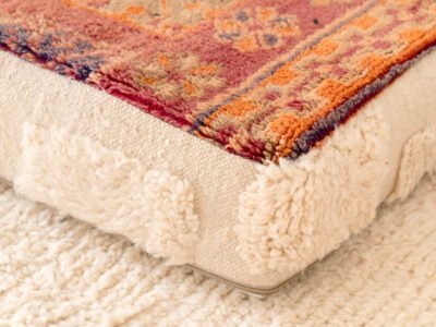 120 cm // 4 Moroccan mix Vintage & white Zellij Rug Floor Sofa - Image 4