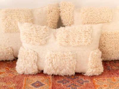 120 cm // 4 Moroccan mix Vintage & white Zellij Rug Floor Sofa - Image 10
