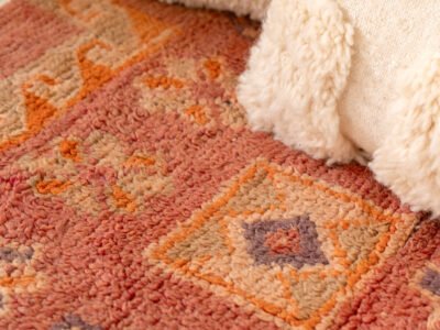 120 cm // 4 Moroccan mix Vintage & white Zellij Rug Floor Sofa - Image 11