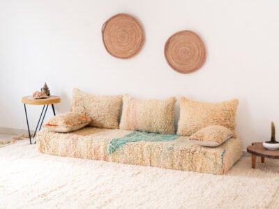 180cm // 6 ft Handmade Boujaad Rug Floor Sofa - Image 4