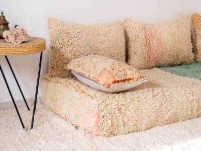 180cm // 6 ft Handmade Boujaad Rug Floor Sofa - Image 7