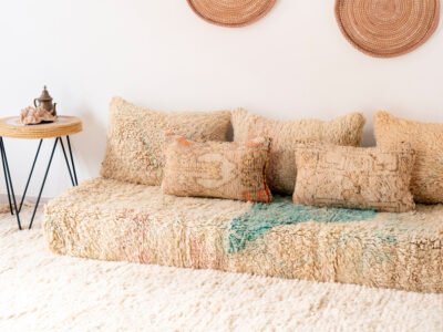 180cm // 6 ft Handmade Boujaad Rug Floor Sofa - Image 9