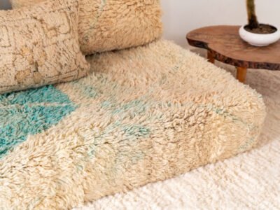 180cm // 6 ft Handmade Boujaad Rug Floor Sofa - Image 11