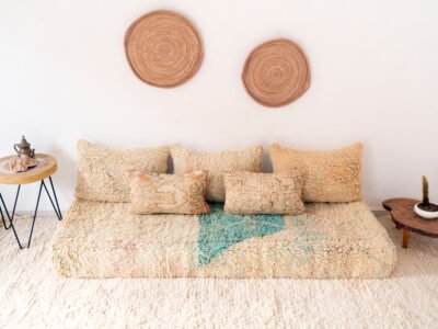 180cm // 6 ft Handmade Boujaad Rug Floor Sofa - Image 12