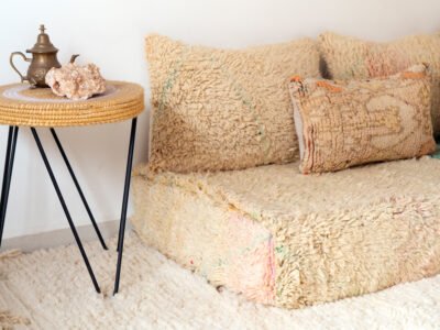 180cm // 6 ft Handmade Boujaad Rug Floor Sofa - Image 13