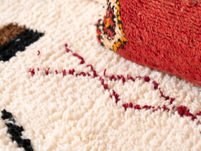 180cm // 6 ft Moroccan Azilal Rug Floor Sofa with Decorative Pillows - Image 3