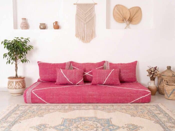 Pink Floor Couch handmade made-to-order