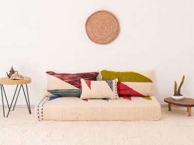 150cm // 5 ft Abstract Handmade Moroccan Kilim Sofa