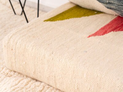 150cm // 5 ft Handmade Moroccan Abstract Kilim Floor Sofa - Image 5