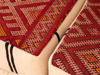 2 Seats Moroccan Wool Floor Sofa - Image 7