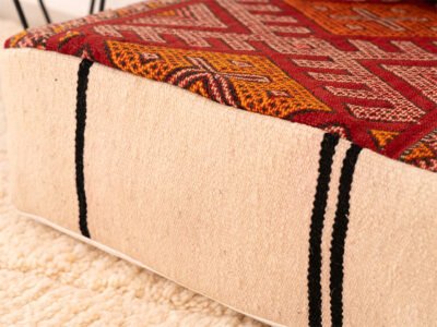 2 Seats Moroccan Wool Floor Sofa - Image 6