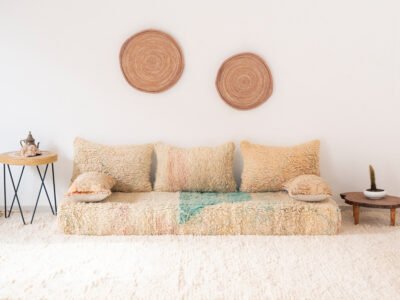 180cm // 6 ft Handmade Boujaad Rug Floor Sofa