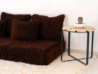 180cm // 6ft  Brown Beni Ourain Sofa - Image 5