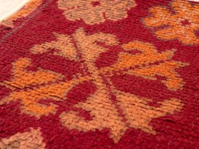 Vintage Mixed-Textile Berber Floor Pouf - Image 4