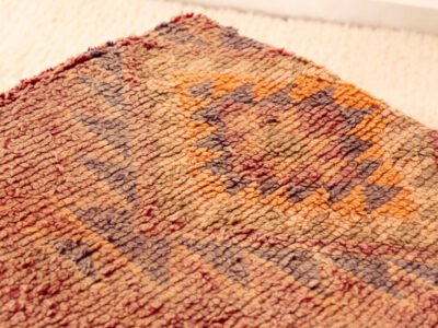 Vintage Earthy Red Berber Pouf - Image 3